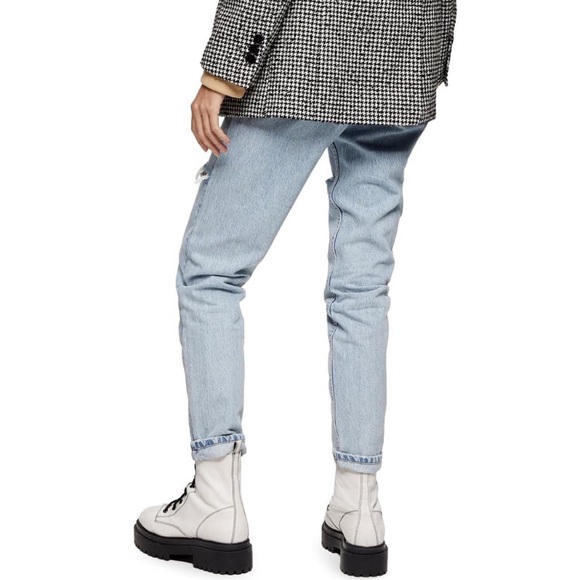 TOPSHOP SOFIA RIPPED MOM JEANS - Picture 2 of 3